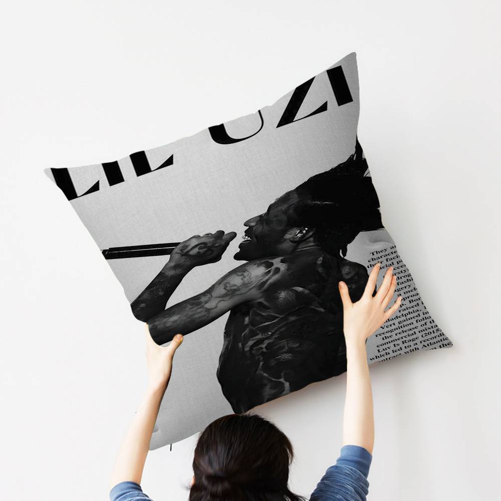 Hip Hop Rapper L-Lil-Uzi-V-Verts Personalized Picture Text Home Decorative Pillows Household Gifts 45x45cm