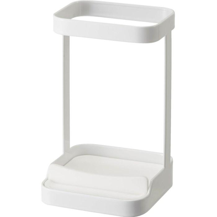 Yamazaki Hair Iron Stand with Heat-Resistant Tray Tower White 10.5 x 10.5 x 16.5cm 5062
