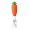 With Silicone 5pcs Children Plate Fork Spoon Cartoon Carrot Grid Baby Dishes Nonslip Antifall Kids Plate Baby Feeding Stuff