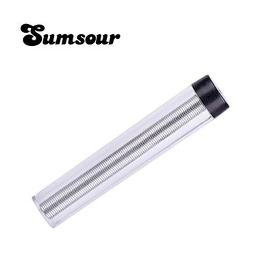 Dispenser per tubi con penna a filo saldante con nucleo in colofonia e flusso di resina. Strumento per saldare il filo saldante con nucleo in piombo di stagno