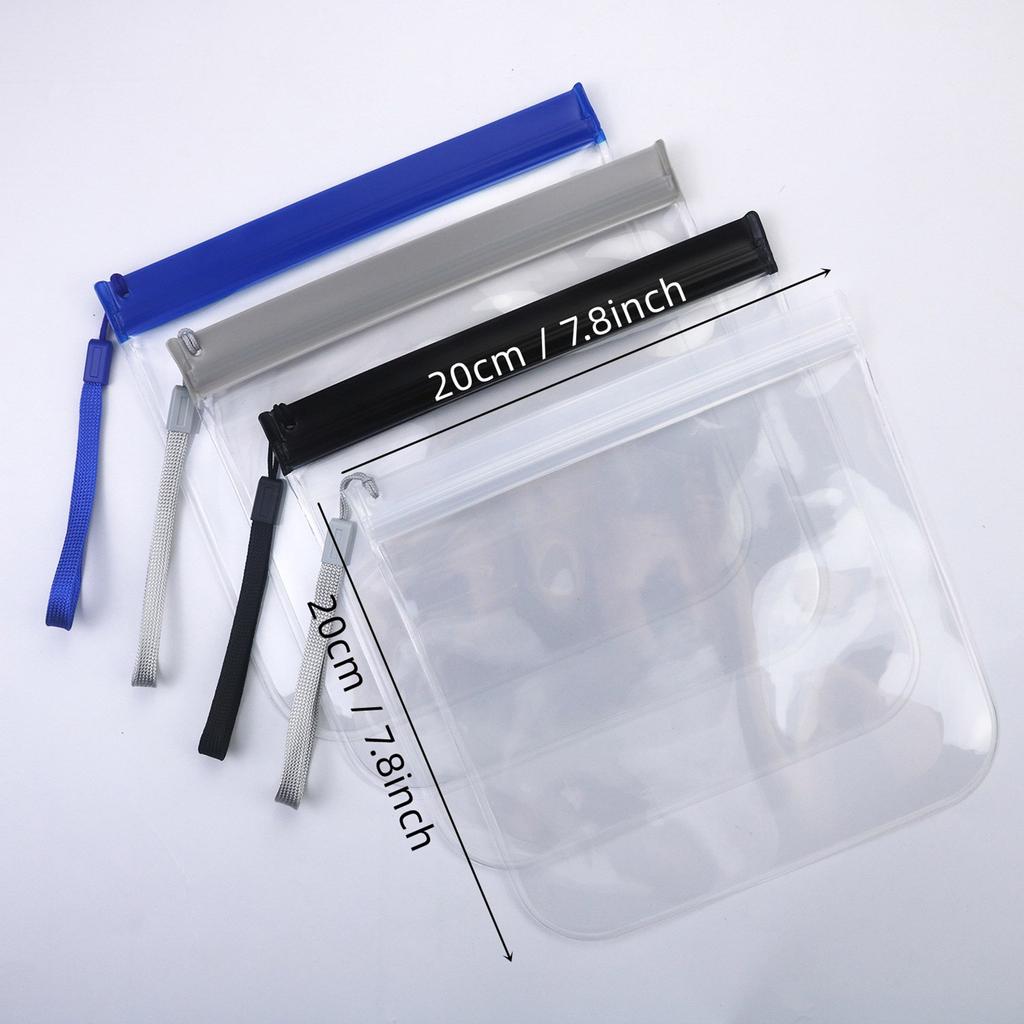 Pack of 6 EVA Waterproof Storage Bags EVA Clear Bags for Travel Accessories Waterproof and Space Saving Organizers