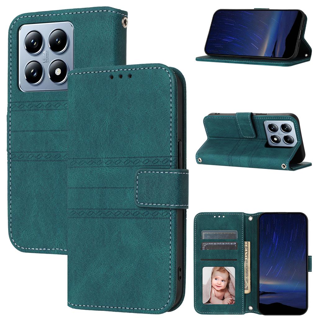 For Xiaomi 14T Case Wallet PU Leather Imprinted Pattern Phone Cover