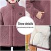 Women's Thickened Fleece-Lined Jacket: Mid-Aged & Elderly Fashion for Autumn/Winter