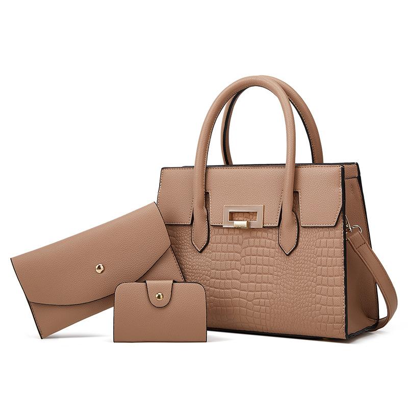 

Bag Women S Mother Multi-Piece Fashion Women S Bag Popular Embossed Women S Shoulder Bag Portable Tote Bag хакі