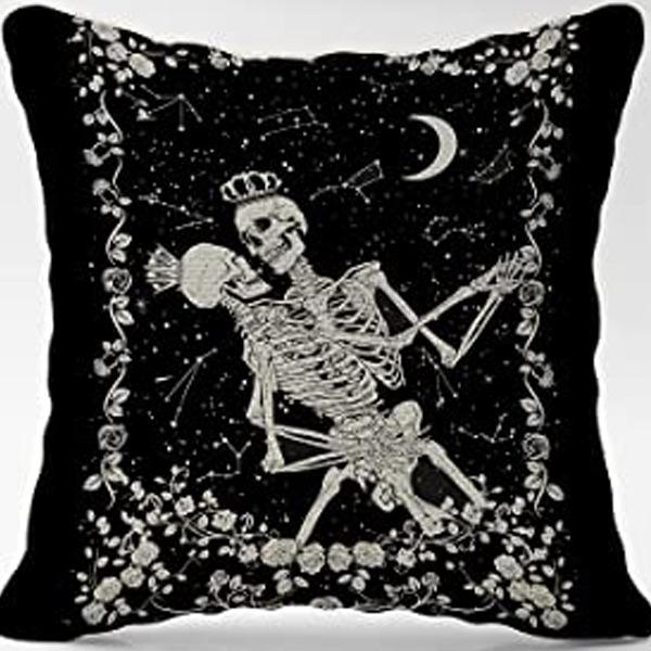 New Funny Skull Print Pillowcase Halloween Home Sofa Decoration Cushion Cover Bedside Pillow