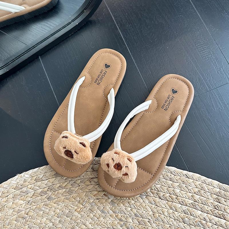 Summer dopamine fashion cartoon cute cat fish herringbone cool slippers outer wear wear durable indoor home slippers