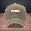 Printed SECURITY Pattern Baseball Cap for Easy Travel, Versatile Soft Top Design for All Seasons, Adjustable Curved Brim Hat