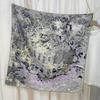 New European  American and Korean Printed Silk Scarf with Large Square Scarf Versatile High-end Twill Sunscreen Decorative Shawl Scarf for Women