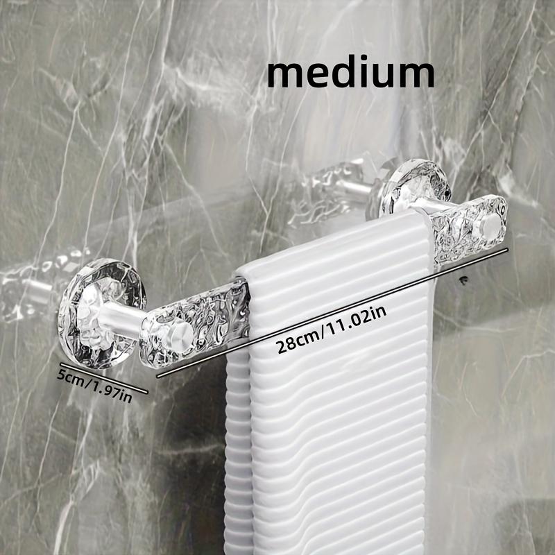 

Акриловая волнистая вешалка для полотенец, не требующая сверления, настенный органайзер для ванной комнаты для полотенец и тапочек, декоративный мраморный узор, прозрачное хранение Medium 1pc прозрачный