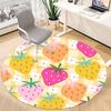 1PC Strawberry Pattern, Office Round Rug, Non slip, Soft and Durable Office Rug for Interior Decoration, Perfect for Office