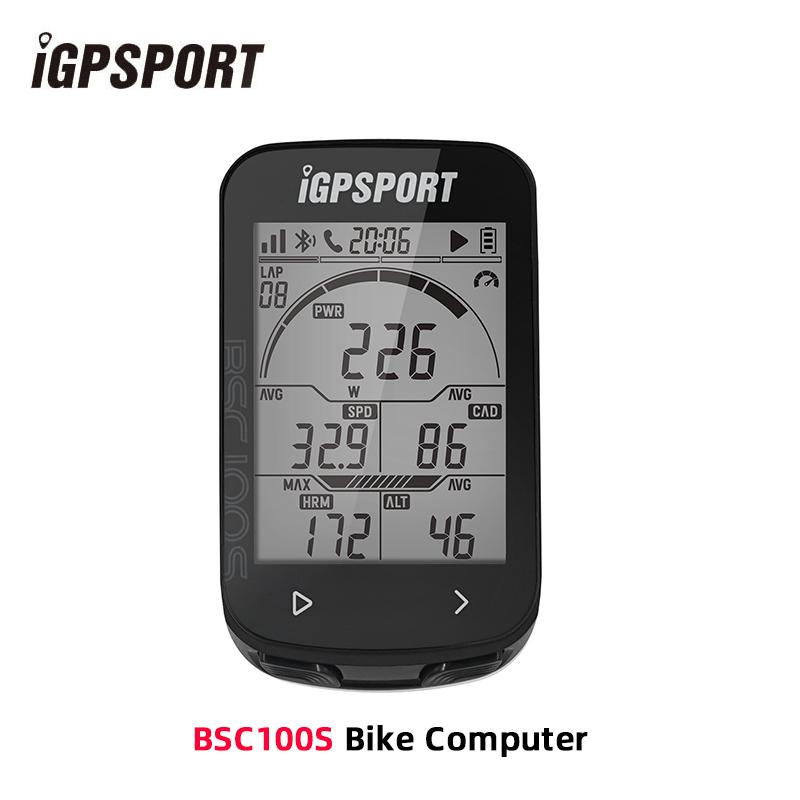 

IGPSPORT BCS100S Bike Computer BLE ANT+ 2.6 Inch IPX7 Type-C 40H Battery Life Auto Backlight GNSS Stopwatch IGS Bicycle Computer BSC100S