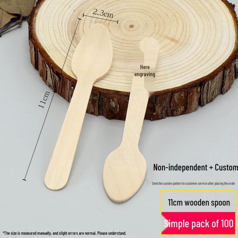 Biodegradable Disposable Ice Cream Wooden Spoons