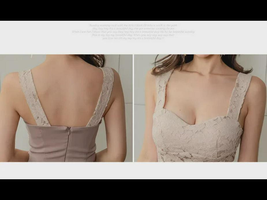 2019 Sommer Koreanisches Spitzen-Hosenträgerkleid – Slim Fit OL-Stil