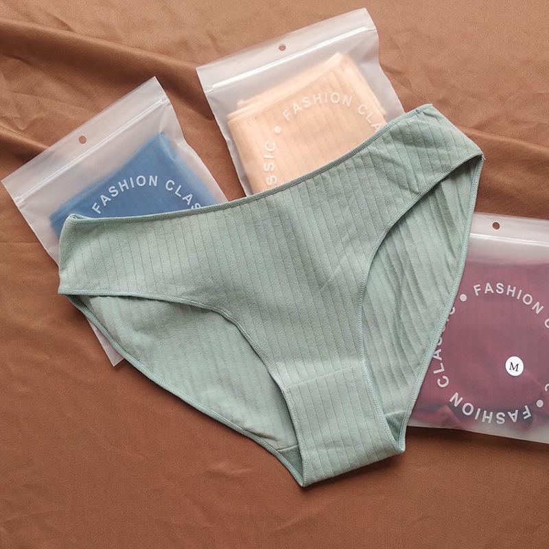 

Женские трусики из чистого хлопка с низкой посадкой, дышащие - больших размеров и из высокоэластичного трикотажа M (Half Waist 30CM)