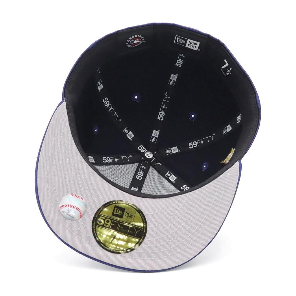 New Era 59FIFTY MLB Satin LA Dark Size 7 5950 SATIN LOSDOD DROY 14668124 NER37C7421 Cap, Royal, 3/8,
