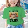 Fashion Kids T-Shirt Six Seven 67 Meme Graphic Print Boy and Girl Tees Top Summer Short Sleeve O Neck Casual Outdoor Kids Clothing