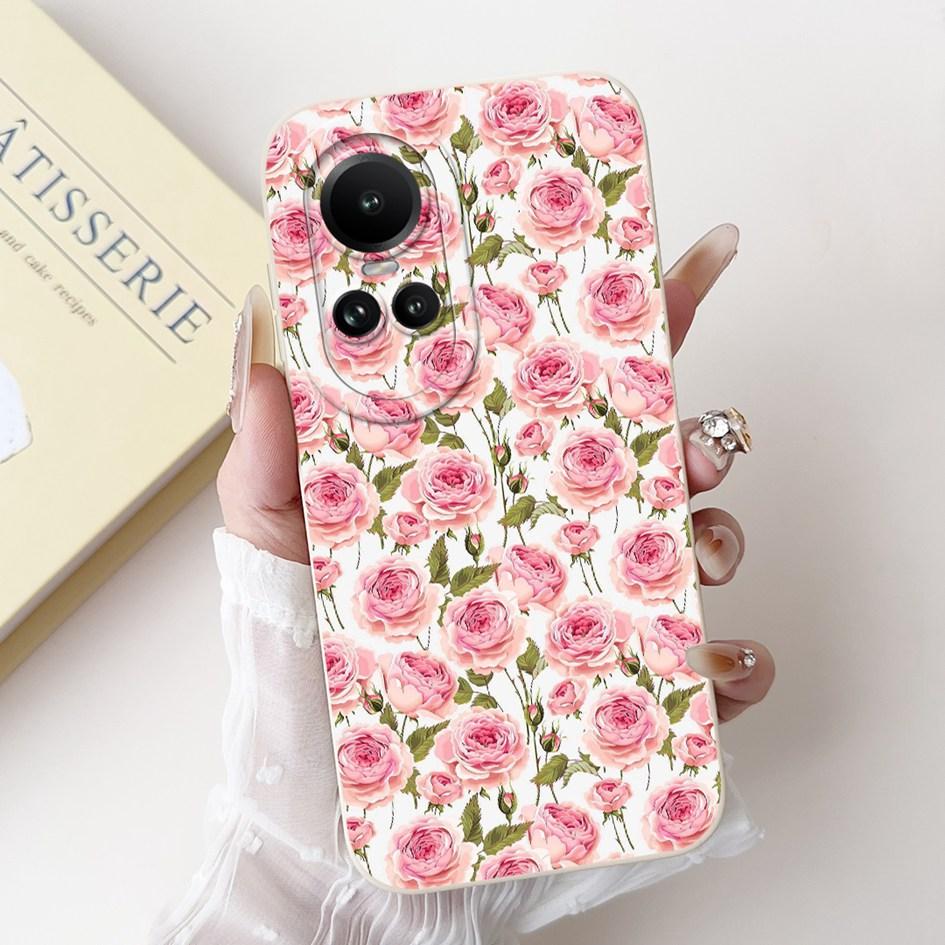 For OPPO Reno 10 Case CPH2531 Reno10 5G Cover Fashion Daisy Flower Lens Protective Soft Shell For OPPO Reno 10 Pro CPH2525 Coque