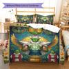 Erstaunliches Ägyptisches Wandmalerei Muster Bettwäsche Steppdecke Set Bettbezug Kissenbezug Heimdekoration Geburtstagsgeschenk (1 Bettbezug + 2 Kissenbezüge, ohne Füllung)