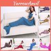 Fish Scale Design Mermaid Blanket Knitted Cozy For Home Decor And Relaxation