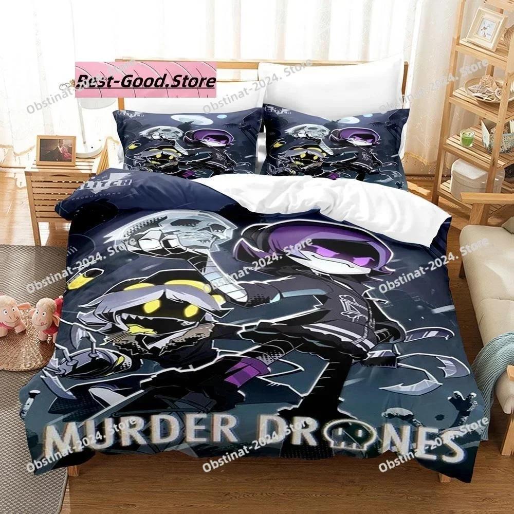 New Murder Drones Bedding Set Single Twin Full Queen King Size Bed Set Aldult Kid Bedroom Duvetcover Sets 3D Print Anime Kawaii