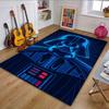 Dark Neon Villain Portrait Patterned Carpet, Non Slip Mat Suitable for Living Room and Bedroom Sofas