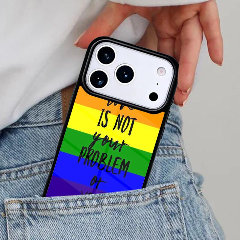 

Gay Lesbian LGBT Rainbow Pride Phone Case for iPhone 16e 15 14 13 12 17 Pro Max Plus Air 17pro Cover Coque iPhone 13 Pro