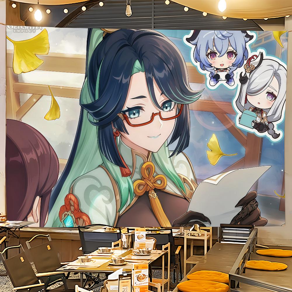 Genshin Impact Xianyun Game Art Flag For Room Dorm Camping Party Hogar Garage Living Room Bedside Wall Decor Banner Gift