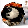 1pc Sturdy 8-Bone Auto Umbrella, Koi Fish Umbrella, Digital Printed, Foldable Umbrella for On-the-Go Outdoor Use