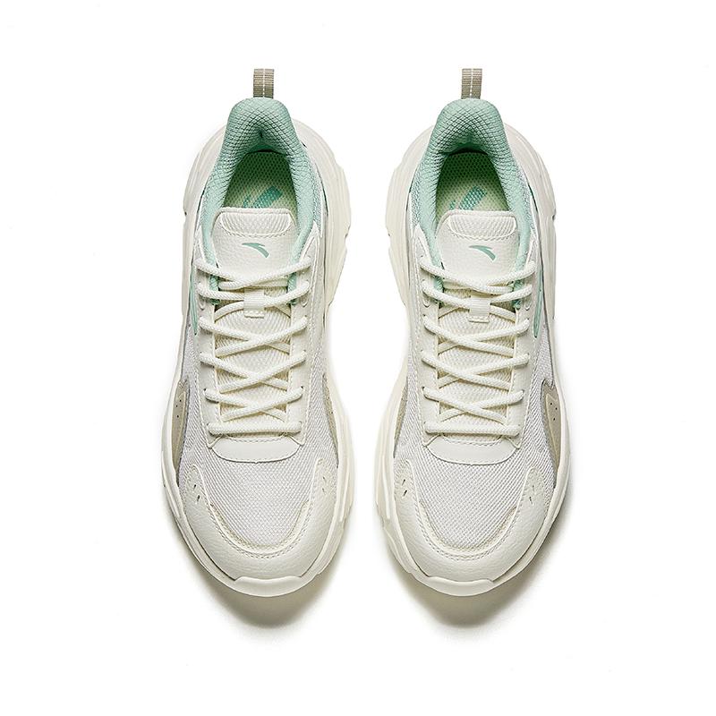 New Anta Little Millennium Slip-Resistant Breathable Low-Top Casual Shoes Women's White Green 922448811-2