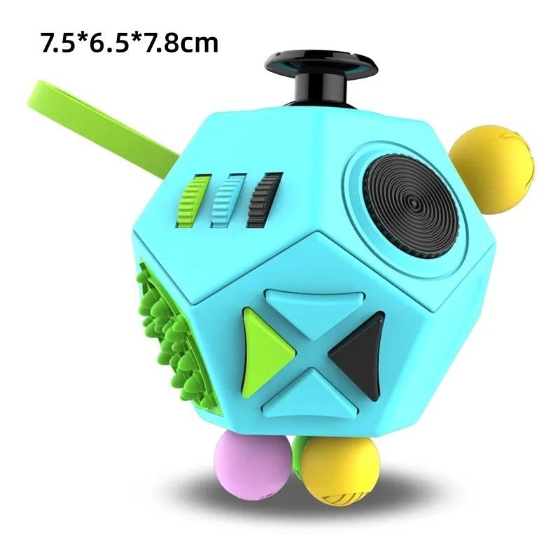 Fidget Dodecagon 12-Side Fidget Toys Cube Relieves Stress and Anxiety Anti Depression Travel Toy, Focus,Boredom for Kids Adults