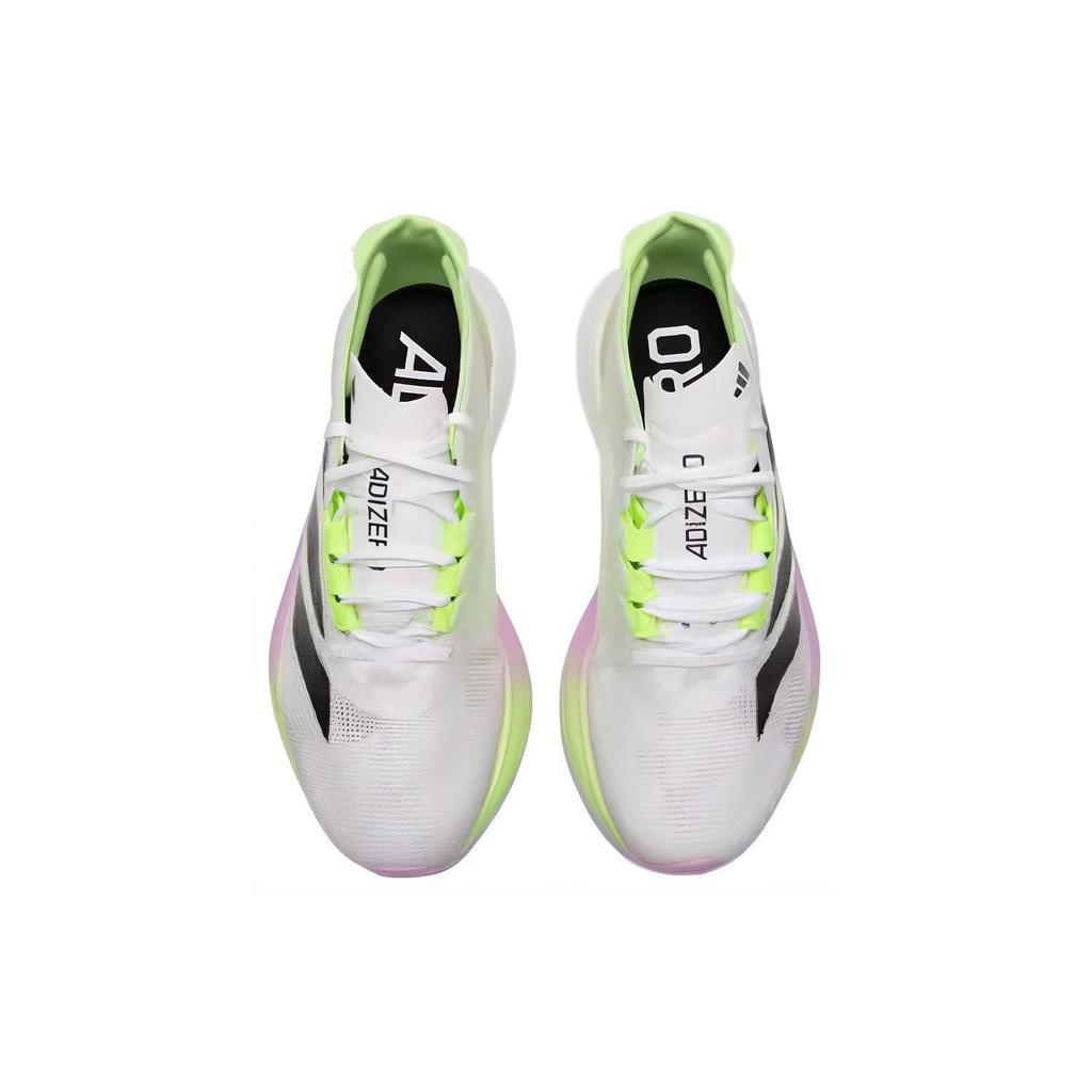 Adidas Adizero Boston 12 White Black Green Spark Women Sneakers Cloud-White Core-Black IG3328