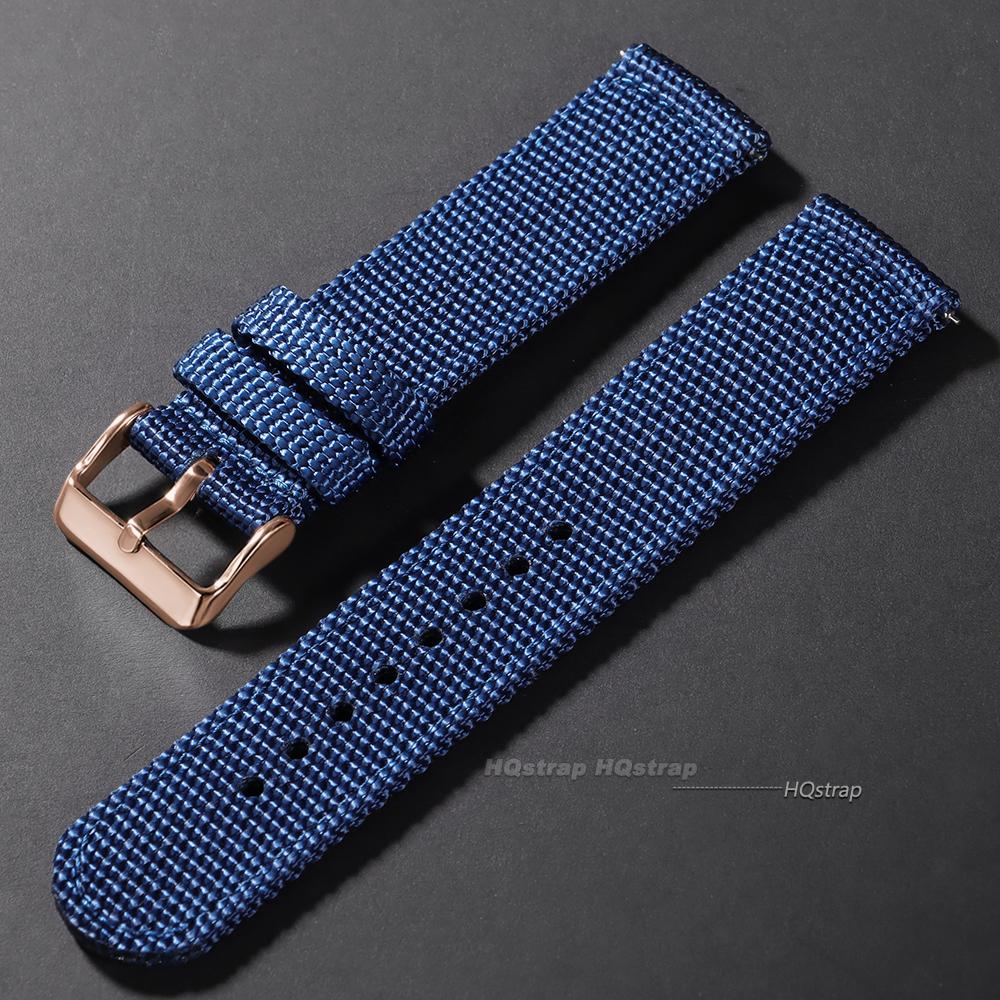 Curea de ceas din nailon țesut de 18mm 20mm 22mm 24mm Bandă sportivă pentru Seiko pentru Huawei Bandă din material textil pânză Brățară universală cu eliberare rapidă