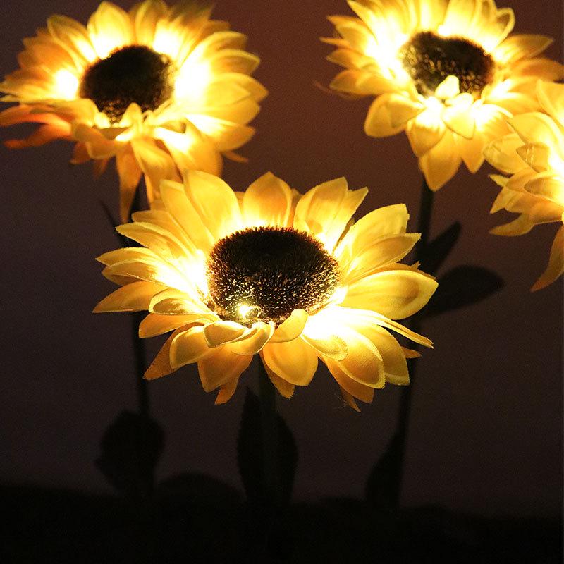 Sunflower Ground Stake Lamp for Outdoor Lawn and Landscape Lighting Decoration