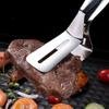 Stainless Steel Multi-Function Food Clip: Steak, Bread, Pizza, BBQ Spatula Tongs