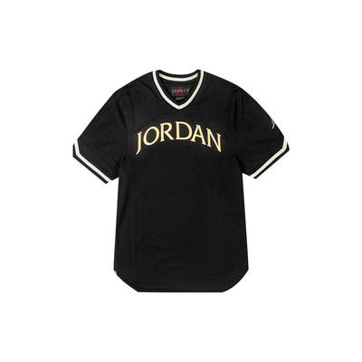 Air Logo Basketball Kurzarm T-Shirt Herren Tops Schwarz AV0183-010
