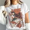Inuyasha Kagome Retro Anime Oversized Tshirt Unisexga Print Unisex Harajuku Streetwear Cotton Short Sleeve Tops