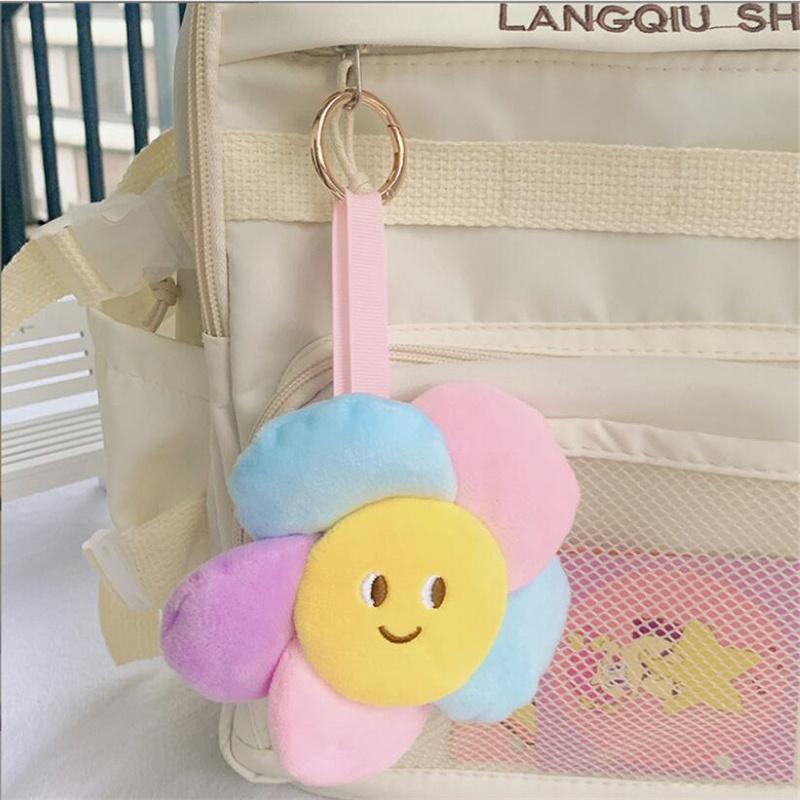 

Милое улыбающееся лицо подсолнуха красочные плюшевые игрушки креативная кукла детский студенческий подарочный пакет брелок мягкая подвеска кукла 12 см