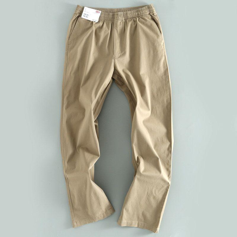 Trade Brand Discount Cut the Tag Off Men's Spring and Autumn Thin Men's Casual Trousers Linen Drape Cut the Tag Off Overplus Order Solid Color Pants