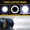 2X 2.5 Inch Round Fog LED Light Driving Spot Lamp W/ White Angle Eyes Halo Ring