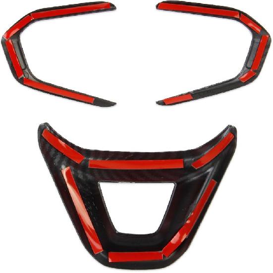 Korlot Carbon Fiber Style Interior Steering Wheel Cover Trim for Chevrolet Trailblazer 2021-2026,Trax 2024-2026