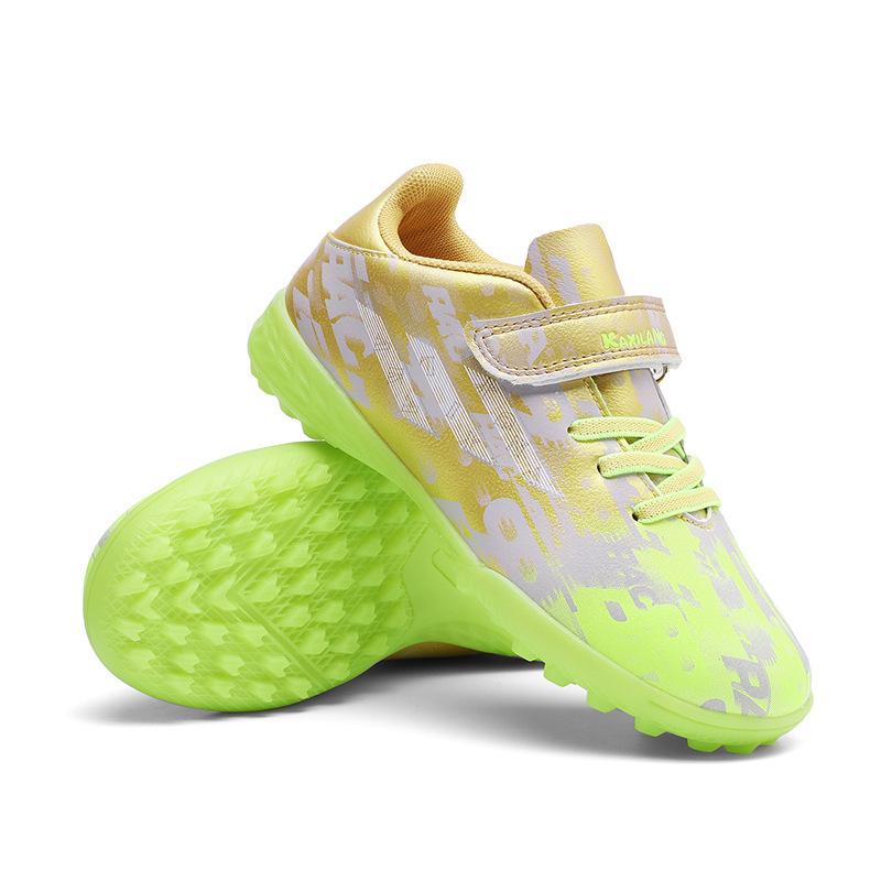 Velcro Mandarin Duck Primary School Sneakers Sports Older Children'S Soccer Shoes Competition Children'S Training Indoor And Outdoor