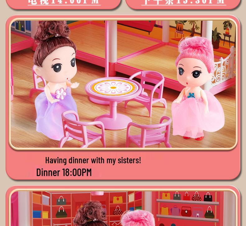 Princess Castle Dollhouse DIY Building Kit for Girls