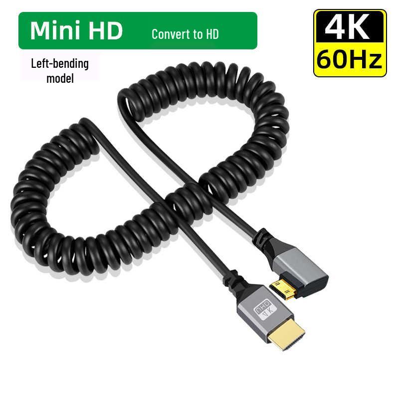 

Висувний міні HDMI до HDMI 2.0 пружинний кабель для мікродзеркальних камер і D-моніторів
