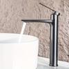 Modern Zinc Alloy Bathroom Sink with Hot & Cold Water Control, Long Spout, Valve Core & Single Hole Installation