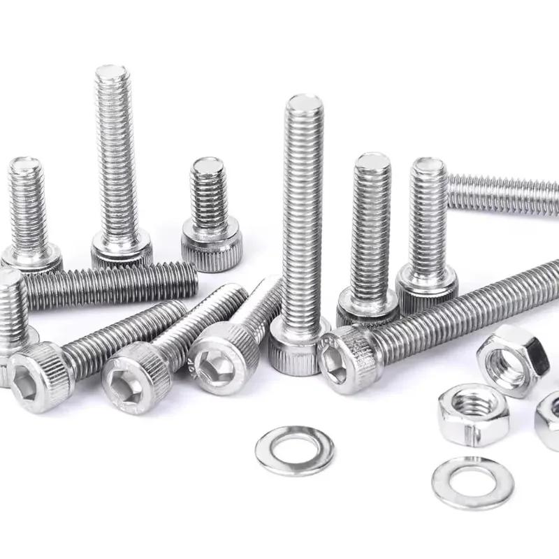 VKKM 150 Piece M3 304 Stainless Steel Hexagon Socket Screw Set, Multiple Sizes, Equipment Assembly, Essential for Fastening.