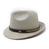 Classic Fedora Hat With Water Wave Embroidery For Men And Women