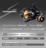 Full Metal Spinning Fishing Reel 8000 Dual Guide System 5.2:1 Saltwater Resistant Aluminum Alloy Reel for Deep Sea Fishing