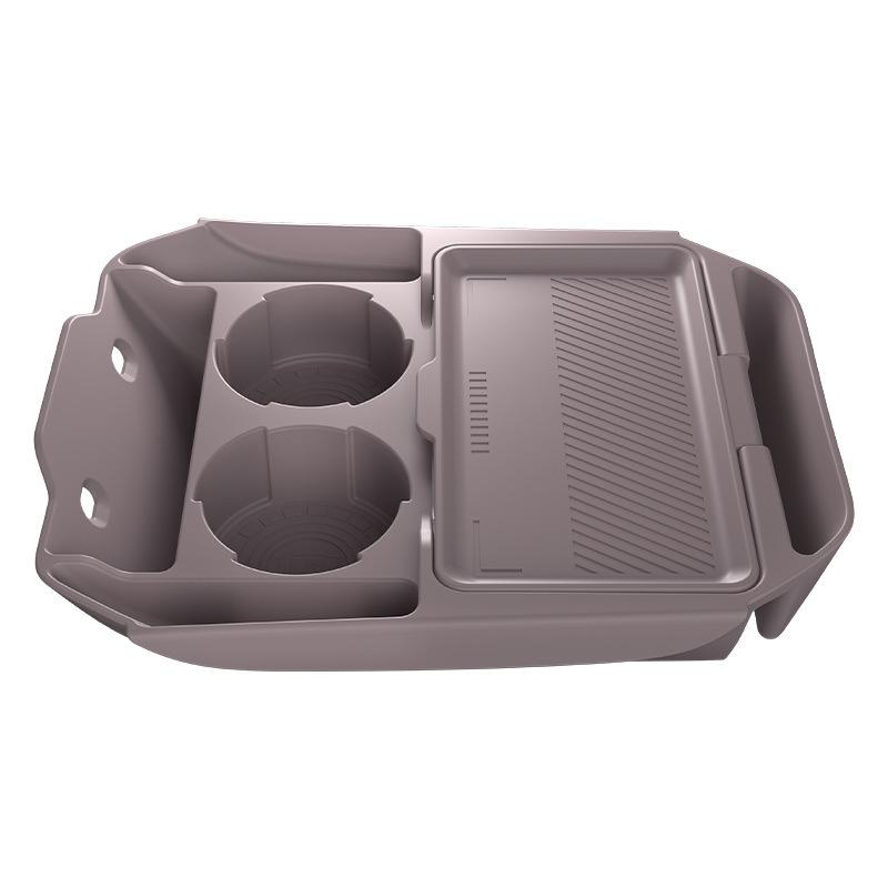 Storage Box Tray for ZEEKR 7X 2024 Center Console Silicone Anti-slip Pad with Cover Storage Organizer Electric Car Accessories
