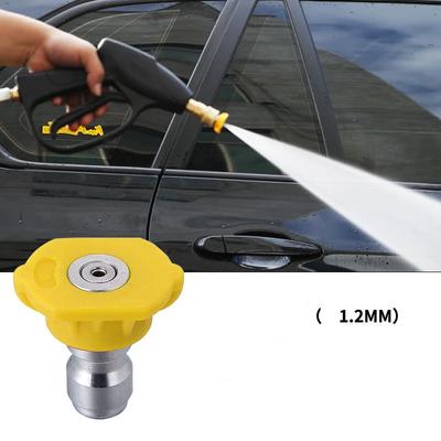 5/7pcs/Set High Pressure Water Gun Sprayer Stainless Steel Tip with 1.2mm Aperture Connector Car Washing Nozzles 0-40 Degree