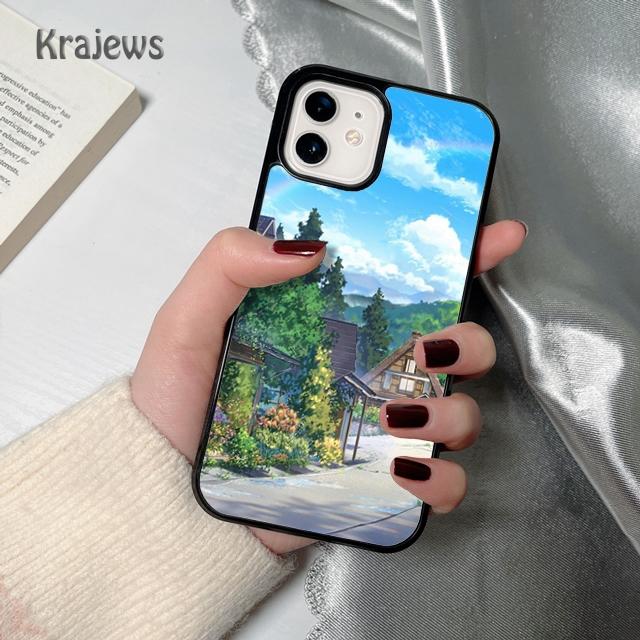 Anime Natural Landscape soft Phone Case Cover For iPhone 17 Air 16 15 14 plus 12 13 pro max coque Shell Fundas